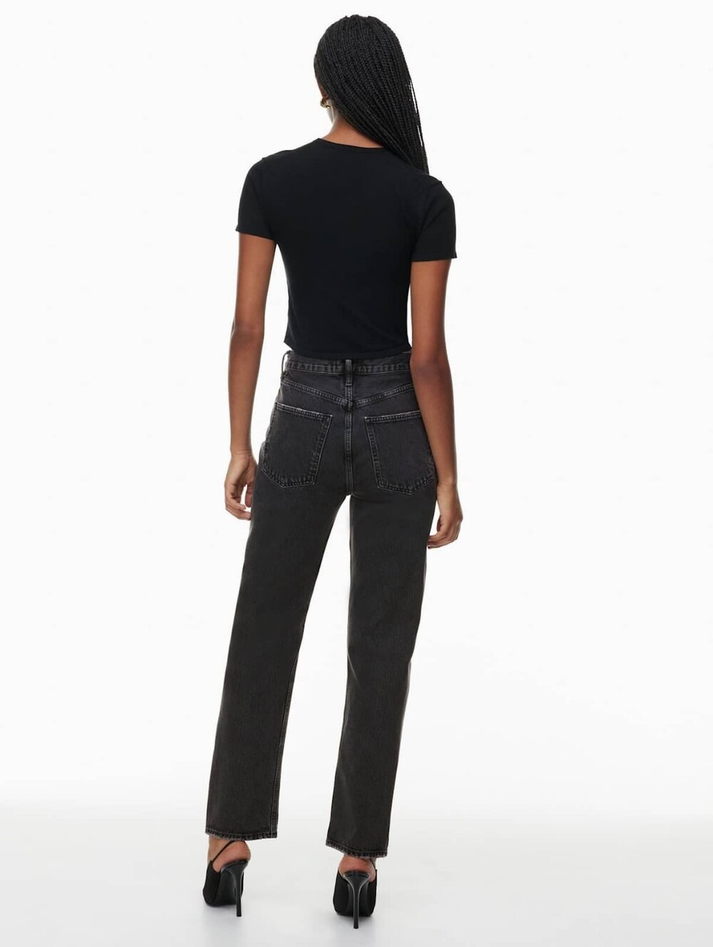 AGOLDE '90s Pinch Waist Jean 28W In Black Tea